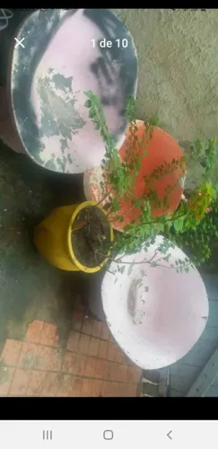 Banco para jardim de cimento