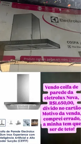 Coifa Eletrolux de parede