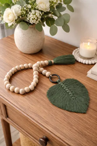 Colar de mesa Macramê decoração 