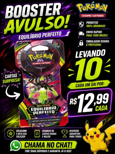 10 BOOSTERS EQUILIBRIO PERFEITO POKEMON ORIGINAL COPAG