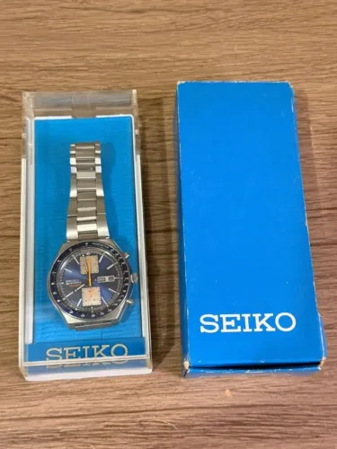 Relogio Seiko Kakume Azul completo com caixa raridade