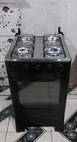Ótimo fogão mueller top preto automático com super chama