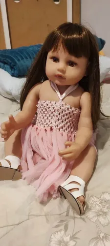 Bebê reborne silicone 48cm