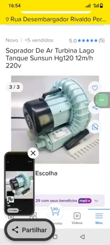 Compressor para tanque de peixes
