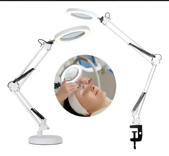 Luminaria Lupa Estetica Ring Light Articulada Bancada