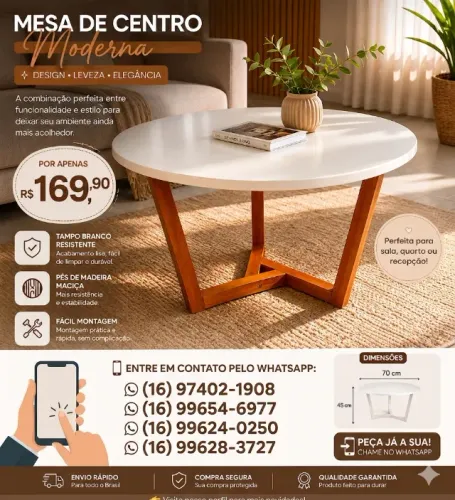 MESA DE CENTRO MODERNA