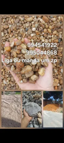 5mt de brita 1.300 1 milheiro de tijolos 930 5mt de seixo japura 1.250  15mt de barro 440