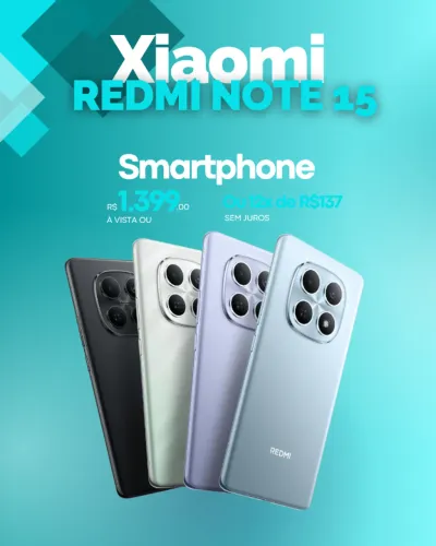 MAIS BARATO DA REGIÃO!? Xiaomi Redmi Note 15 128Gb 6Gb Lacrado Versão Global (Ac.Cartão)
