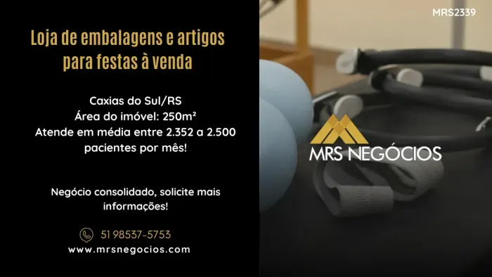 Clínica de Fisioterapia à Venda em Caxias do Sul - Operando desde 2010