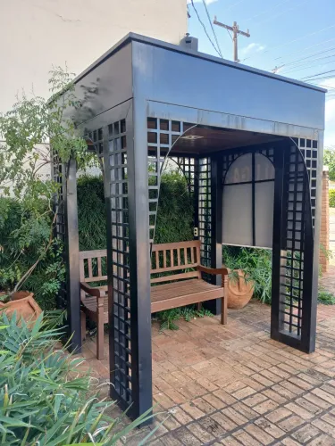 Pergolado Gazebo de Metal Reforçado 