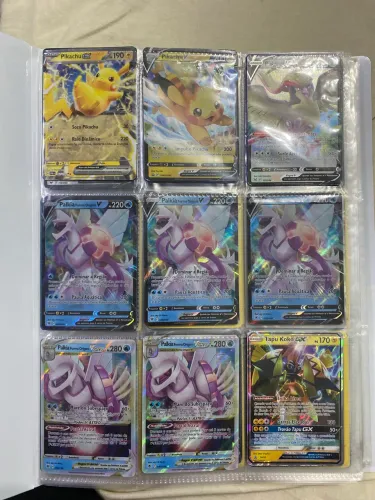 Cartas Pokémon 532 mais 37 raras mais 1 álbum e mais de 300 cartas