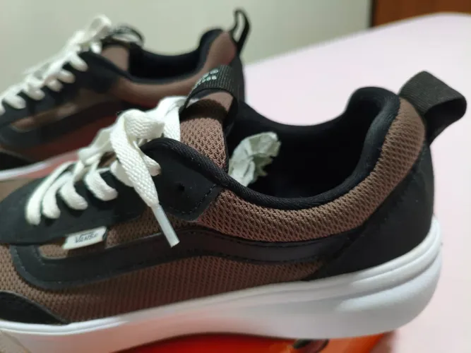 TÊNIS VANS RANGE EXP SUEDE CANVAS MARROM/PRETO USADO 3X ORIGINAL