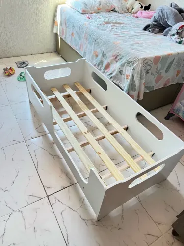 Cama Infantil Montessoriana Com Colchão E Grade Encanto Luxo Grade Caminha Cercado
