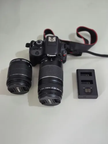 Camera Canon Sl1 Lente 18-55 e 75-300 