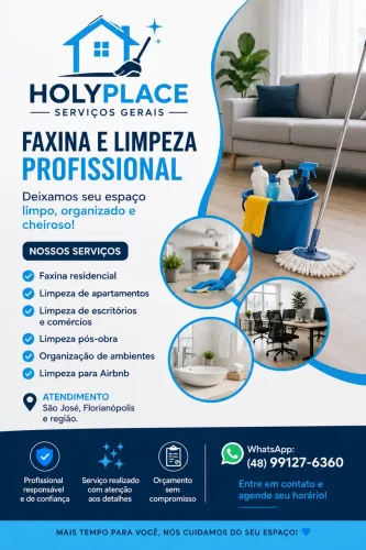 HOLYPLACE SERVIÇOS GERAIS - Faxina e Limpeza Profissional ?