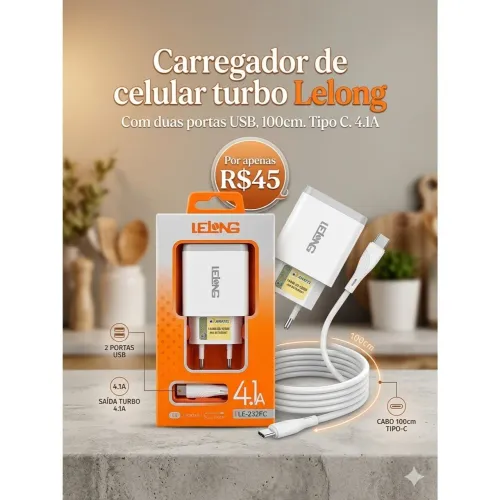 Carregador de celular turbo