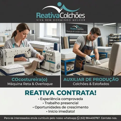 Costureira e Auxiliar de produção 