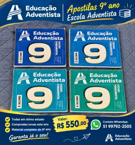 APOSTILAS DIDÁTICAS DA ESCOLA ADVENTISTA 9* ANO .