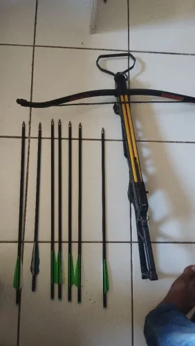 Crossbow 300 reais com flechas tudo bom top testa na hora