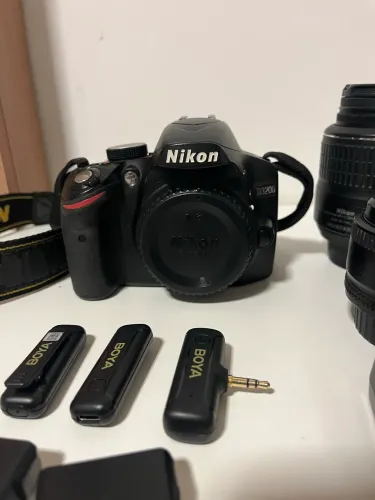 Kit Nikon D3200 Profissional + Lente 50mm + Microfones Boya + SD 128GB Extreme PRO
