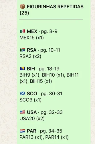 Figurinha da copa 2026