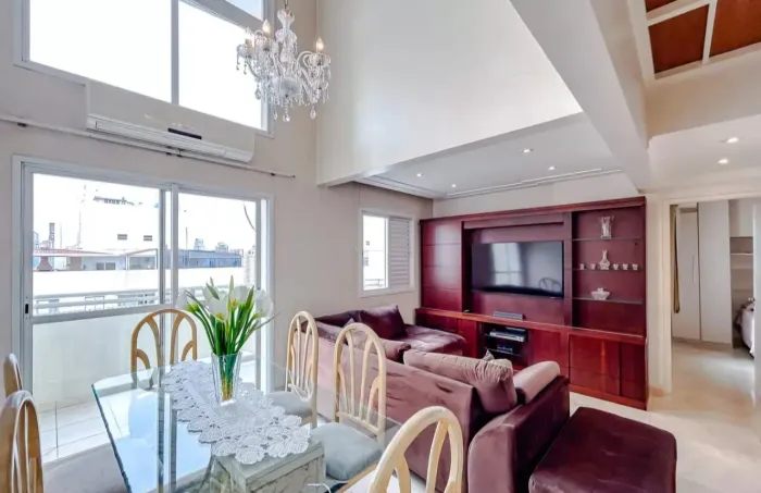 Apartamento Cobertura Mobiliada à Venda no Tatuapé 160m², 3 Dormitórios (2 Suítes) e 2 Va