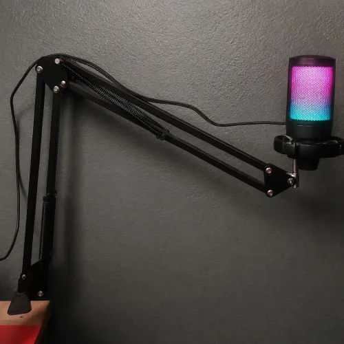 Kit Microfone Fifine RGB + Braço Articulado