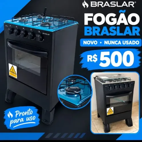 Fogão brasla-está novo na caixa