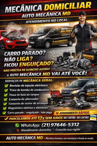 MECÂNICA DOMICILIAR - AUTO MECÂNICA MD | ATENDIMENTO NO LOCAL