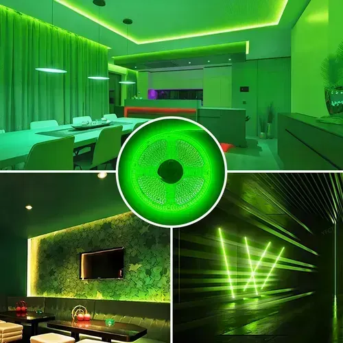 FITA DE LED COB 320LEDS - 220V- VERDE - 10 METROS
