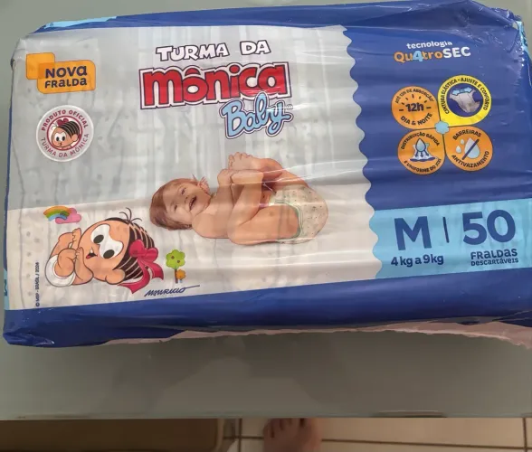 Fralda Turna da Mônica-tam M- 50 unidades 