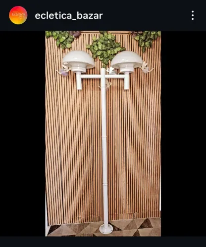 Luminária estilo vintage com 2 cúpulas