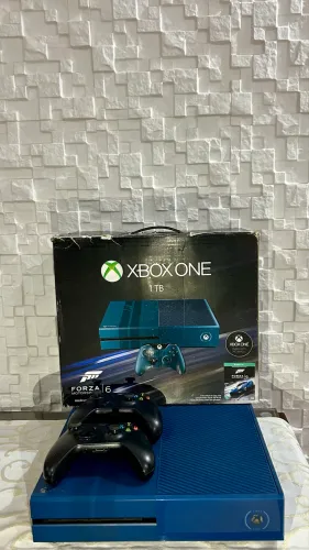 Xbox One 1TB Edição Limitada Forza Horizon - Completo com Caixa Original