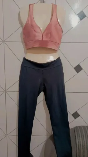 Top + Calça legging oxer, tamanho G