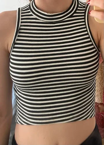 Blusa listrada preta e branca tamanho PP da Riachuelo - Usada apenas uma vez