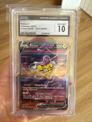 Raikou V 2023 Crown Zenith: Galarian Gallery Alt Art GG41/GG70 GEM MINT 10 CGC