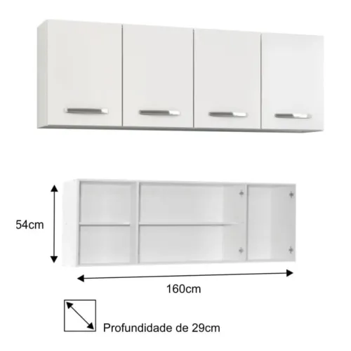 Armário aéreo 1.60 cm - entregamos hoje 