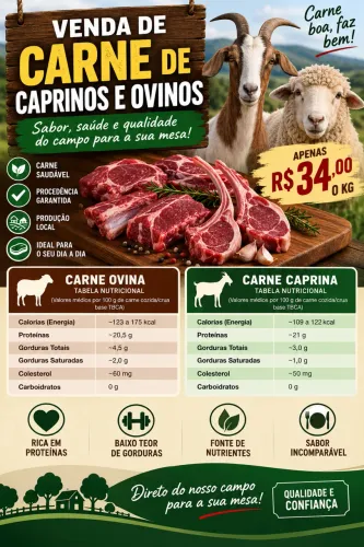 Carne de caprinos e ovinos
