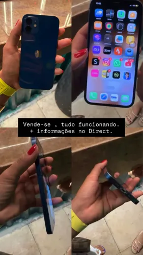 iPhone 12 com caixa .