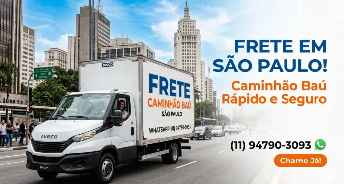 Fretes com caminhão baú em São Paulo