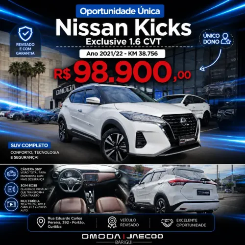 Nissan Kicks Exclusive 1.6 16V Flex AUT 2022