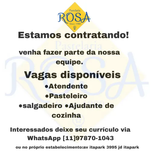 Estamos contratando.