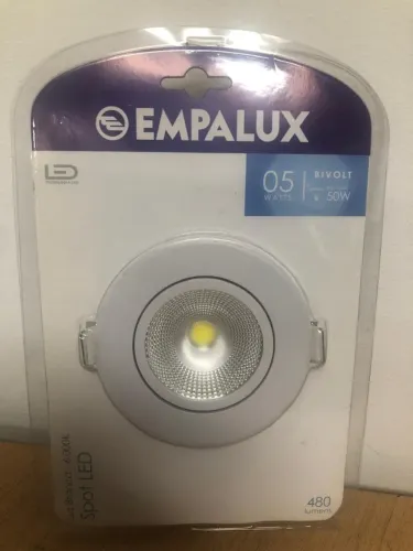 Spot LED de Embutir Empalux 5W Bivolt 480 Lumens - Branco