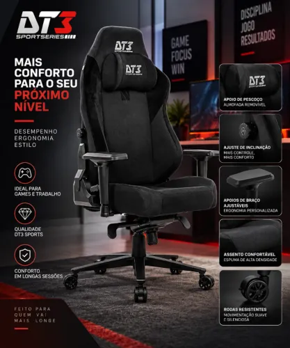 Cadeira Gamer Ergonômica DT3 Nero XL - Produto de Vitrine