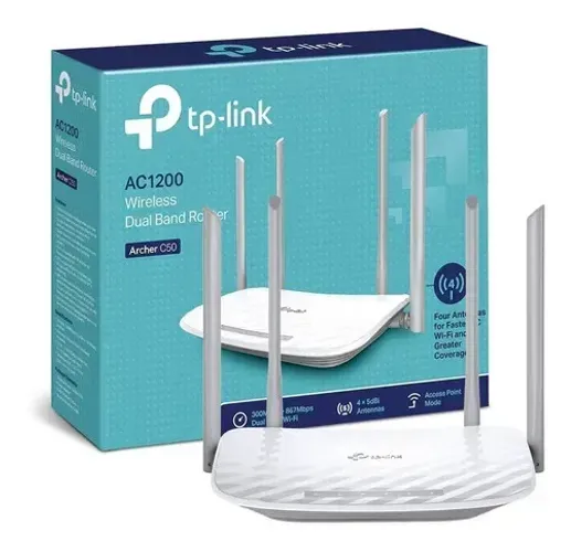 Roteador Tp-link Archer C5 Dual Band 1200mbps 4 Antenas Cor Branco