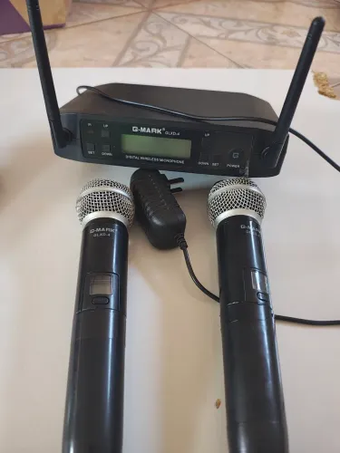Microfone duplo sem fio
