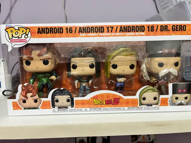 Funko Pop Dragon Ball Z (NOVO) Android 16, Android 17, Android 18 e Dr. Gero - 61120