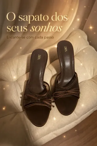 Zara shoes - Sandália com salto médio Zara