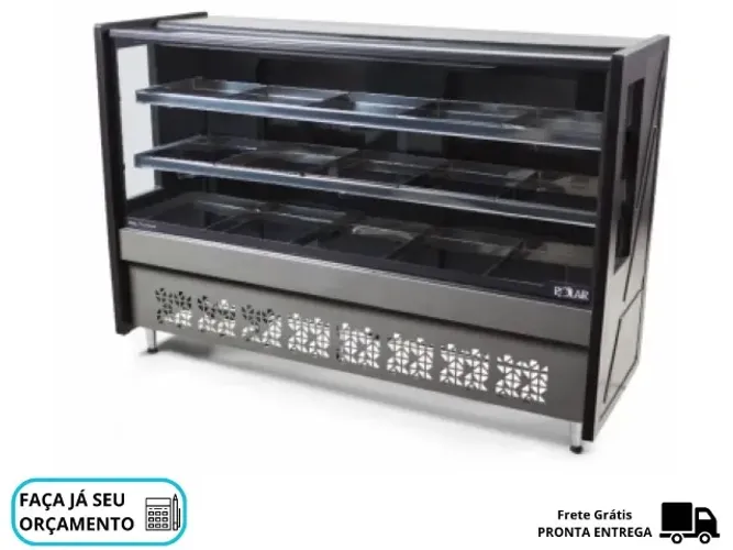 Balcão de Açougue Avícola 1,75 M Preto Polar