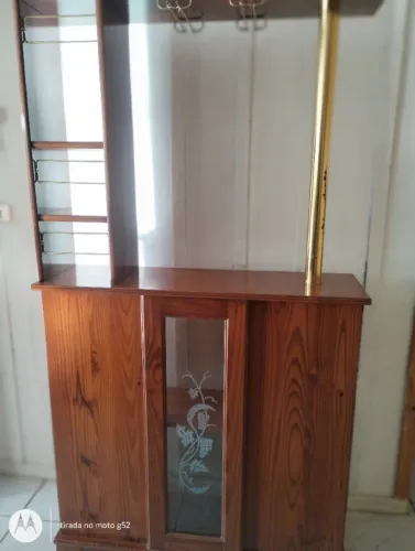 estante barzinho decorativo em mogno
